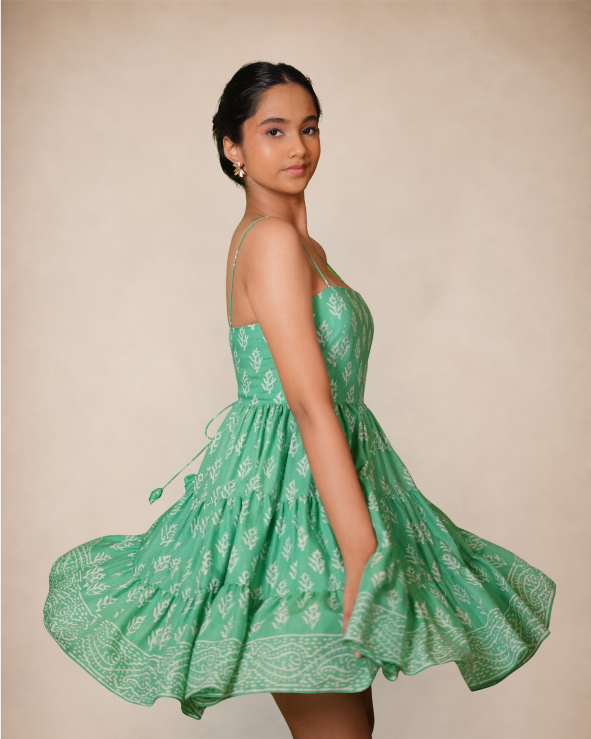 block print cotton dress