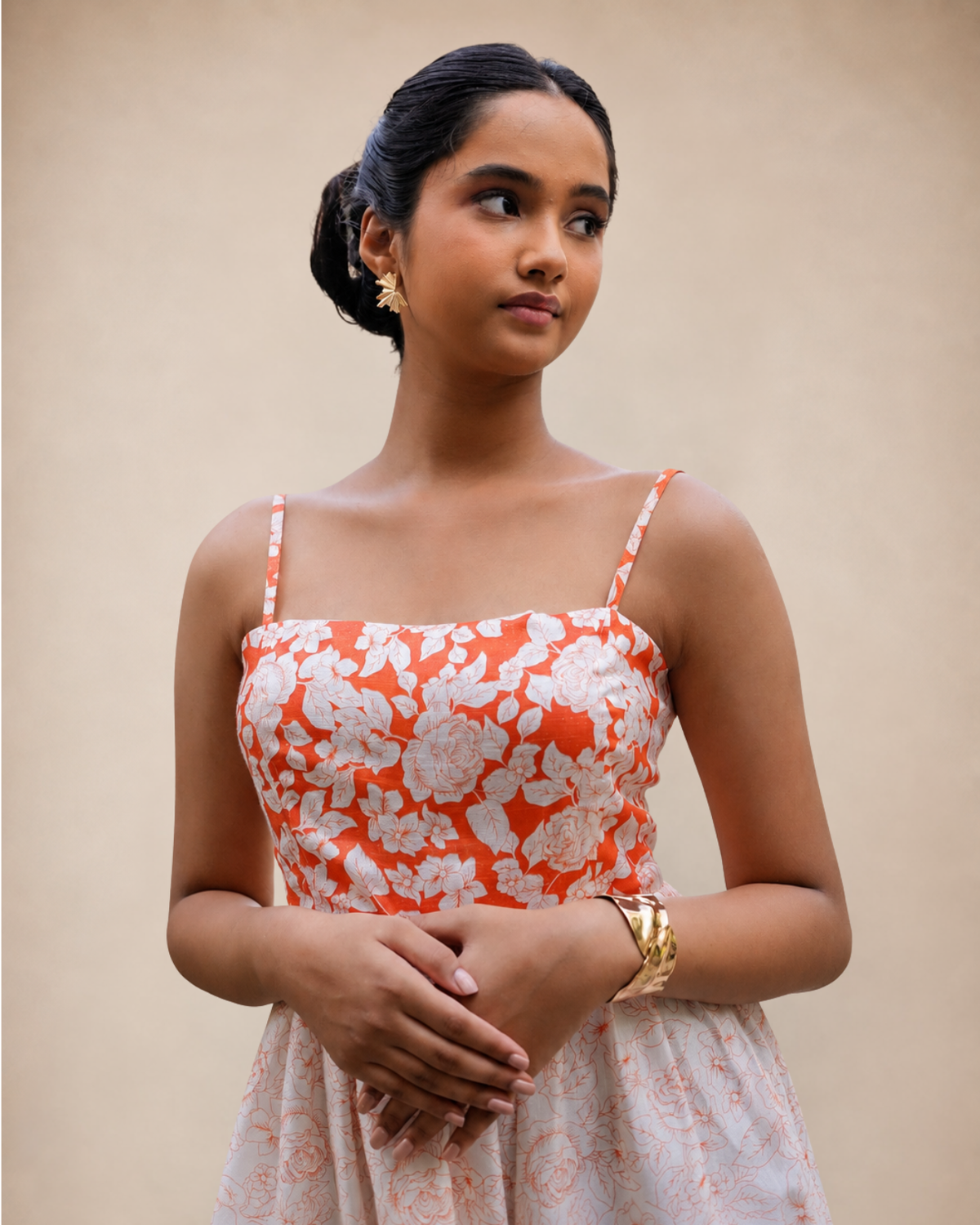 rose print sundress