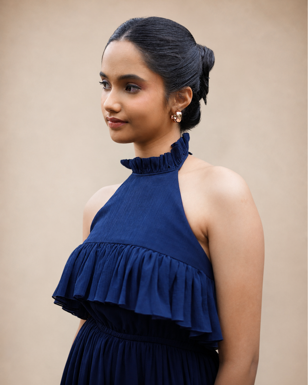Ruffles, Upper body Ruffles, Halter Neck