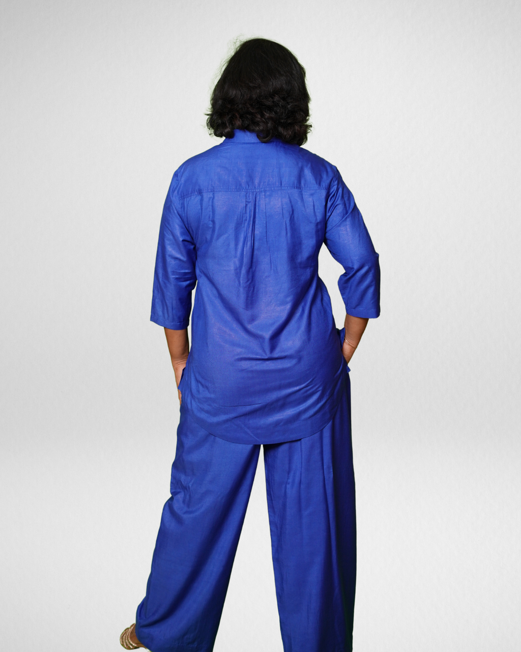Luxury Royal Blue Silk Co-Ord Sets 