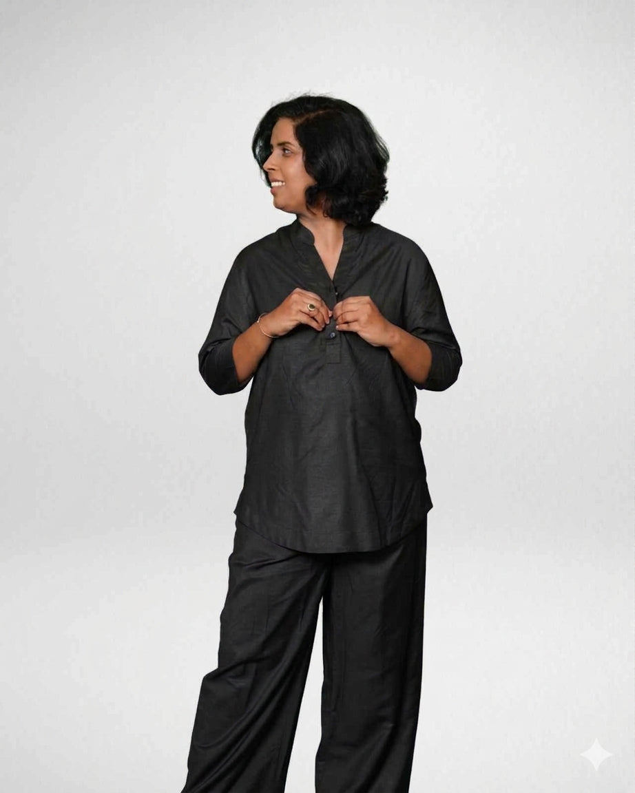 Tunic & Pant Set- Black